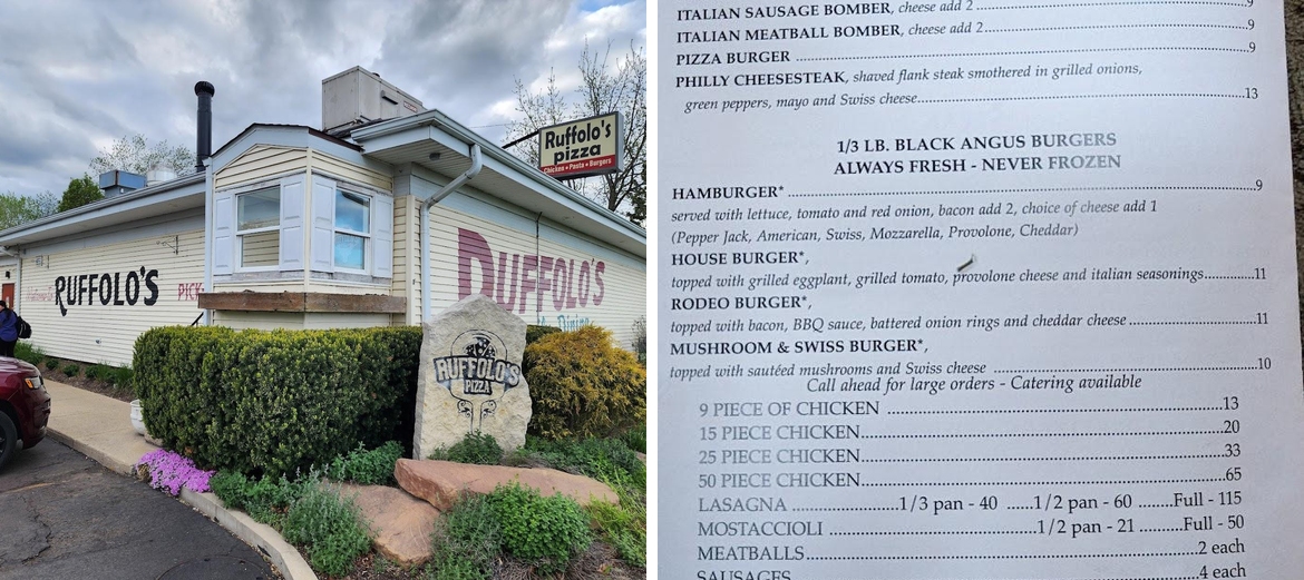 Ruffolo's Pizza Menu